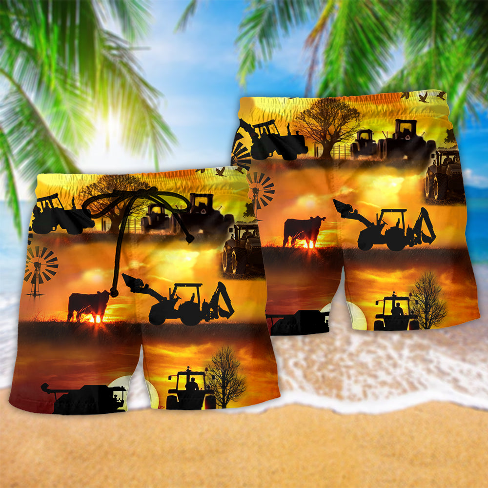 Farmer Work Until Job Done - Beach Short