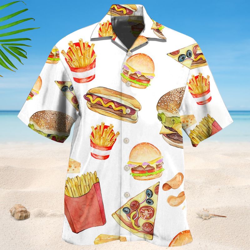 Fast Food White Style – Hawaiian Shirt