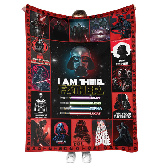Personalized Fathers Day Dad 50 x 60 Inch Flannel Blanket For Cozy Bedroom And Sofa Decor