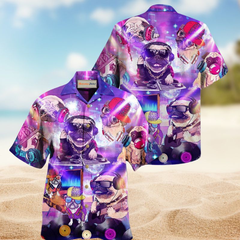 Feeling Music With Pugs Edition – Hawaiian Shirt