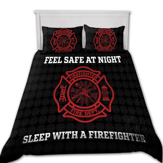 Firefighter Safety Pride Bedding Cover For Firefighter Bedroom Decor