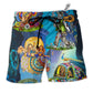 Beach Short / Adults / S Hippie Felacia Style - Beach Short - Owls Matrix LTD