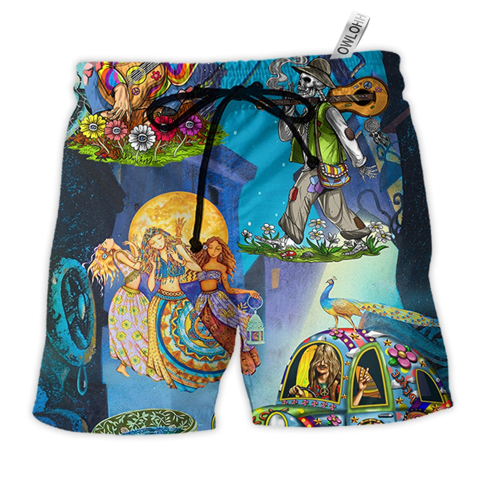 Beach Short / Adults / S Hippie Felacia Style - Beach Short - Owls Matrix LTD