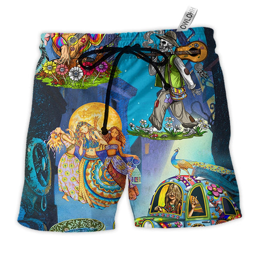Beach Short / Adults / S Hippie Felacia Style - Beach Short - Owls Matrix LTD