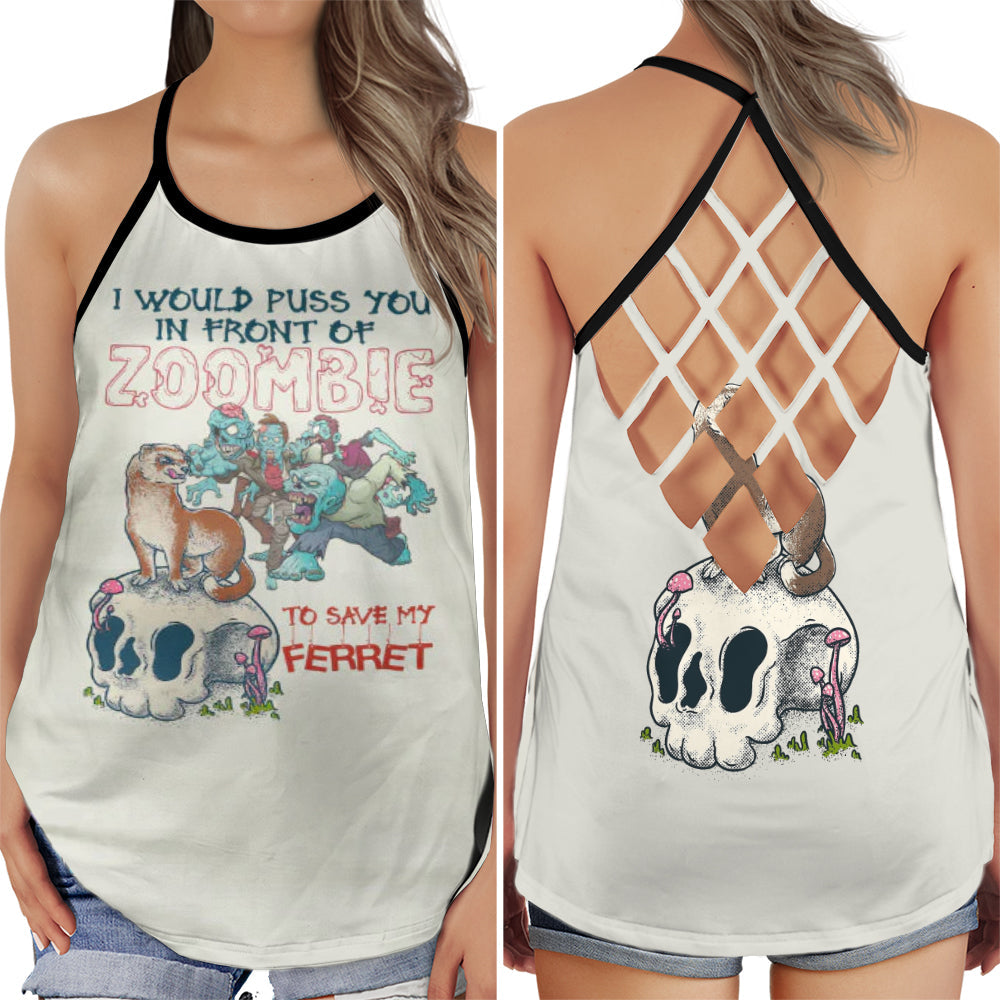 Ferret Cute Funny Quote Collection – Hollow Tank Top