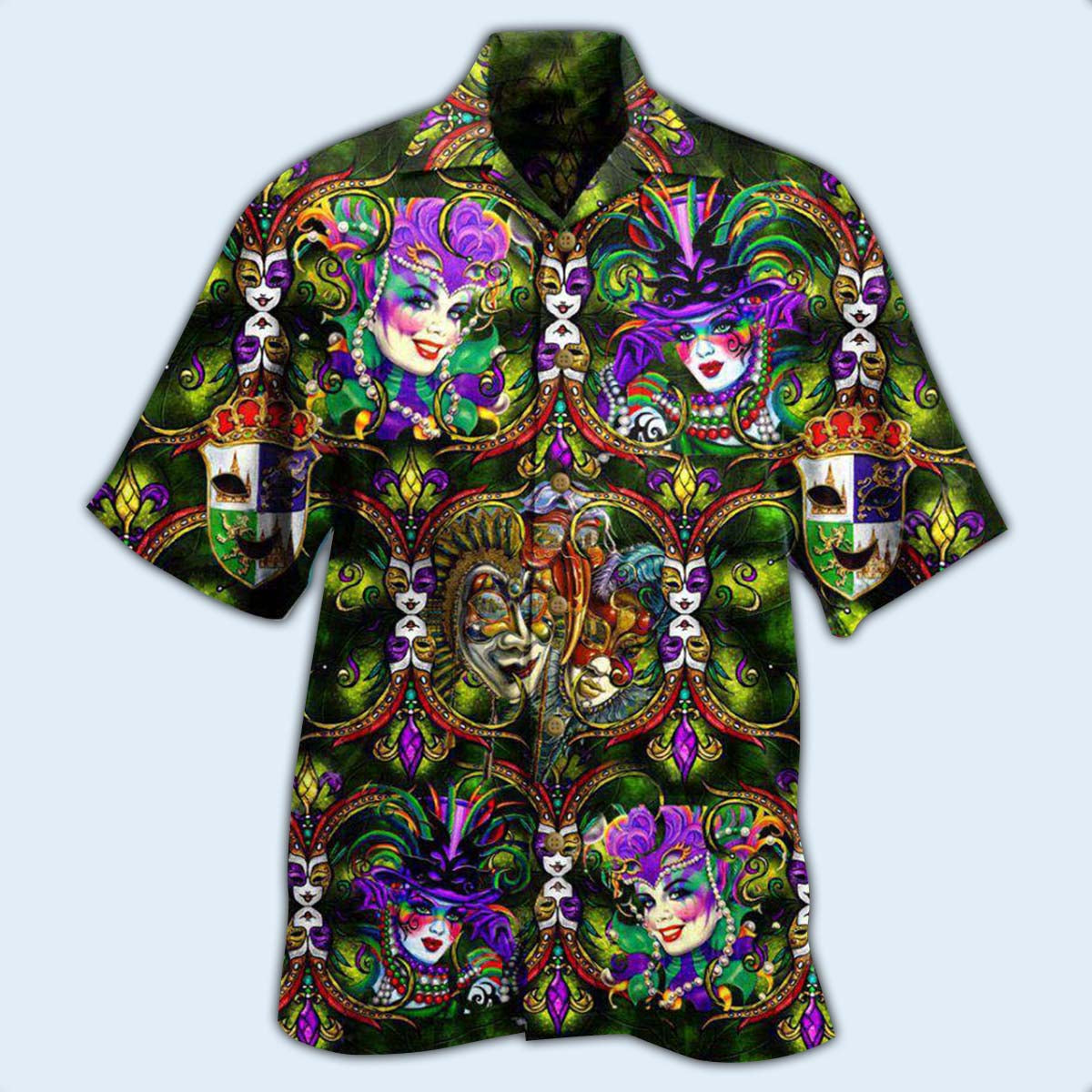 Happy Mardi Gras Festival Art – Hawaiian Shirt