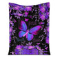 Fibromyalgia Awareness Butterfly 50 x 60 Inch Flannel Blanket For Cozy Bedroom And Sofa Decor