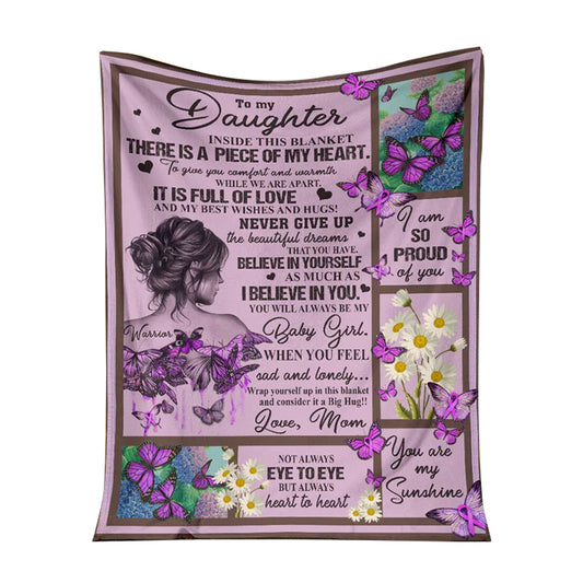 Fibromyalgia To My Daughter Fibromyalgia Awareness 50 x 60 Inch Flannel Blanket For Cozy Bedroom And Sofa Decor