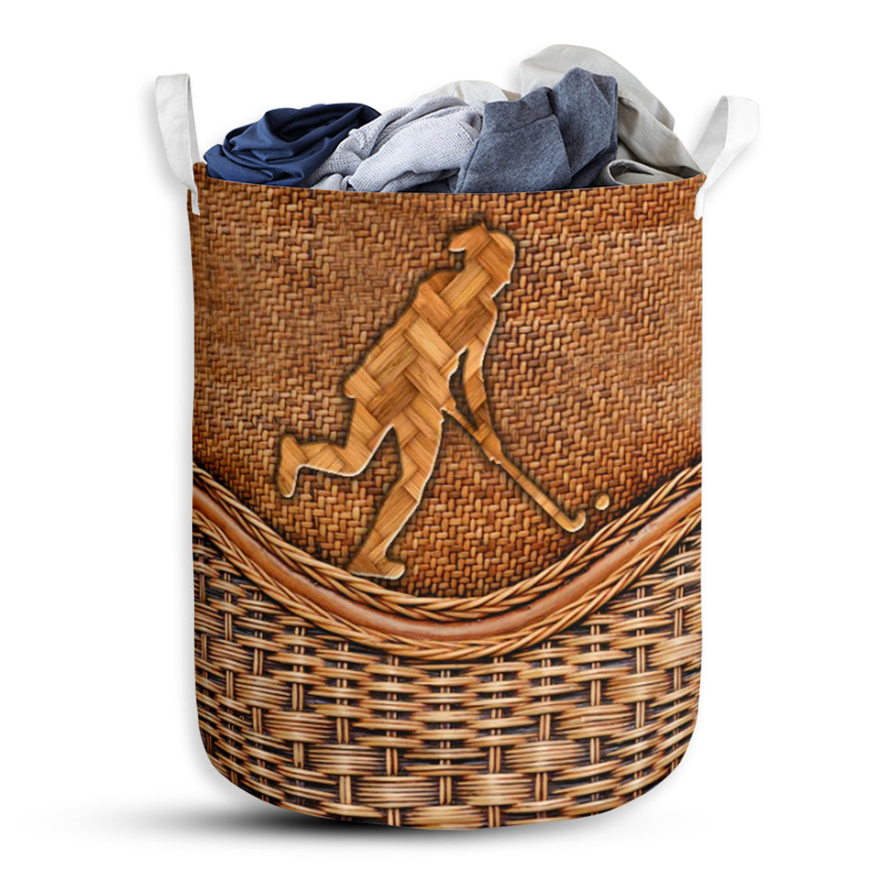 Hockey Field Hockey Rattan Teaxture - Laundry Basket - Owls Matrix LTD