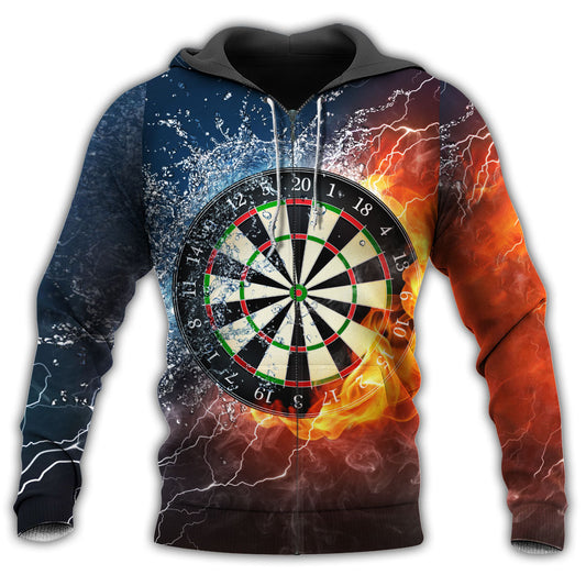 Darts Fire And Water Style - 3D Hoodie