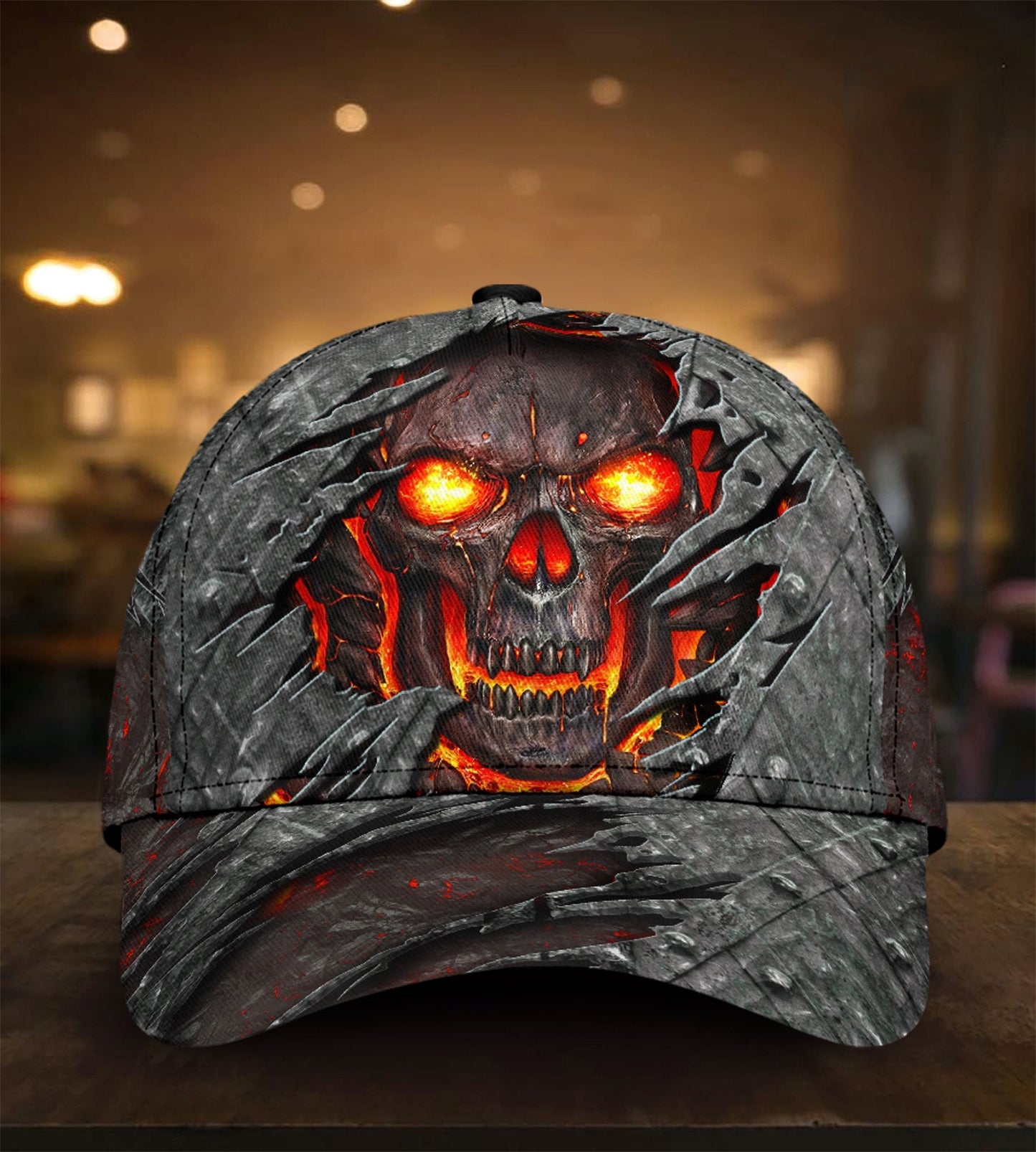 Fire Skull Strong Vintage Vibes – Classic Cap