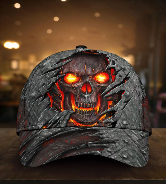 Fire Skull Strong Vintage Vibes – Classic Cap