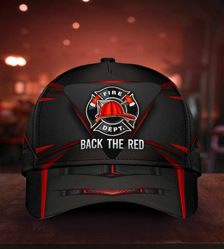 Firefighter Back The Red Carbon – Classic Cap