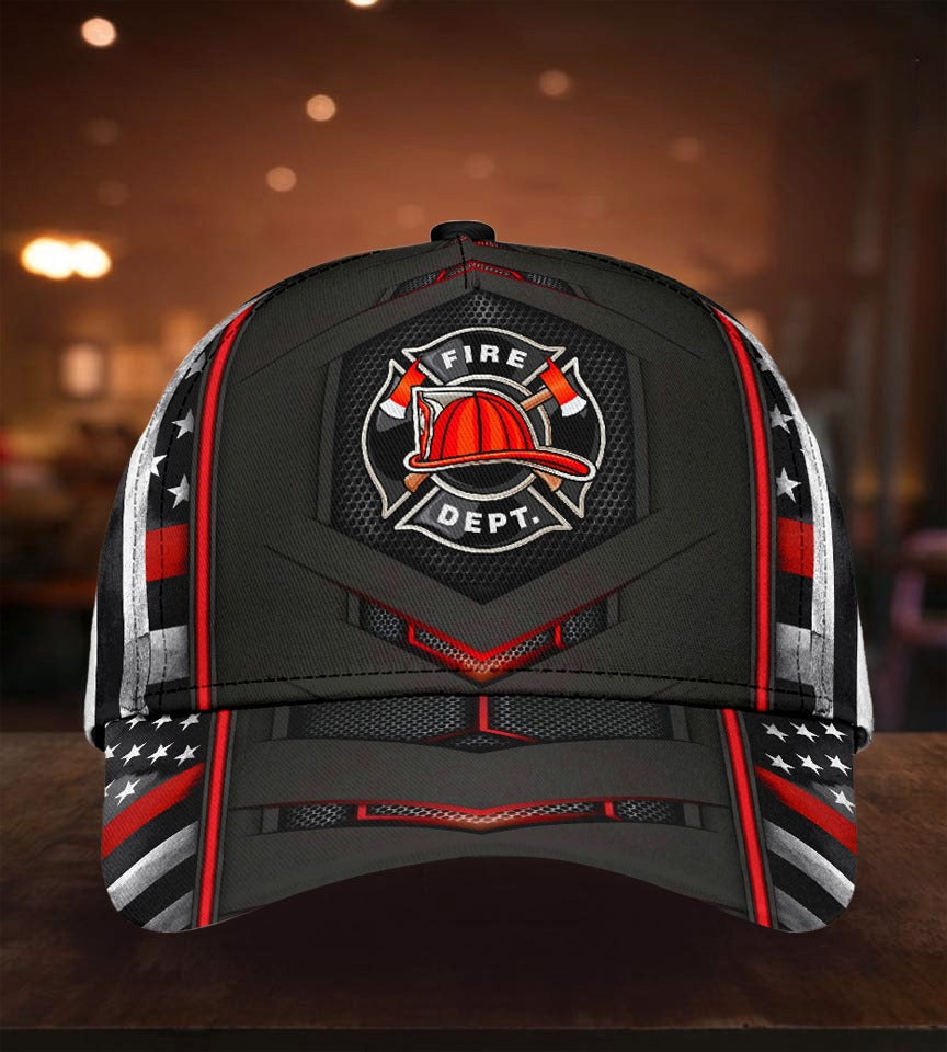 Firefighter Strong Red Black – Classic Cap