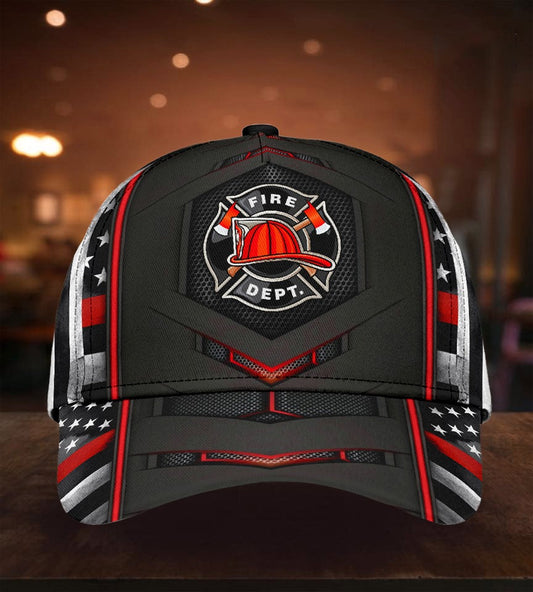 Firefighter Strong Red Black – Classic Cap