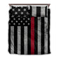 Firefighter Red Line Strength Bedding Cover For Firefighter Bedroom Decor