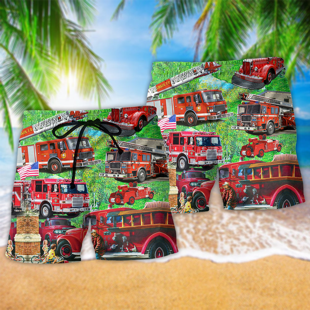 Firefighter Brave Like Daddy - Beach Short