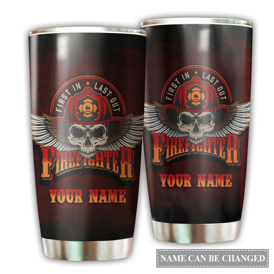 Firefighter Skull Personalized 20 Oz Tumbler