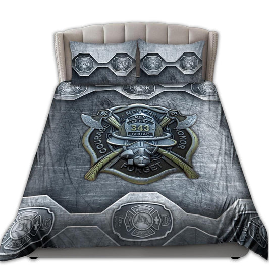 343 Firefighter Squad Bedding Cover For Firefighter Bedroom Decor