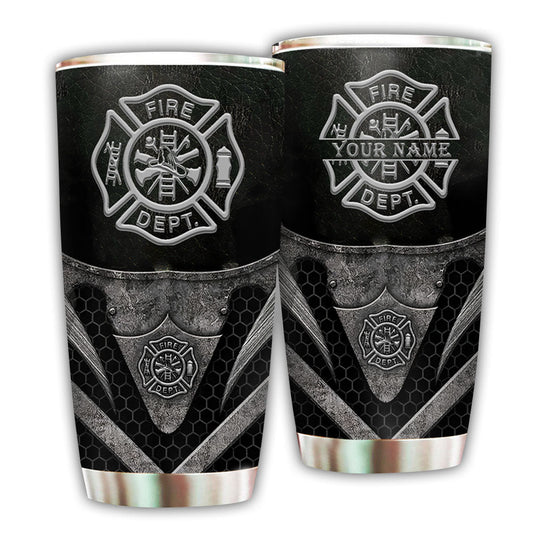 Firefighter With Black And White 20 Oz Tumbler