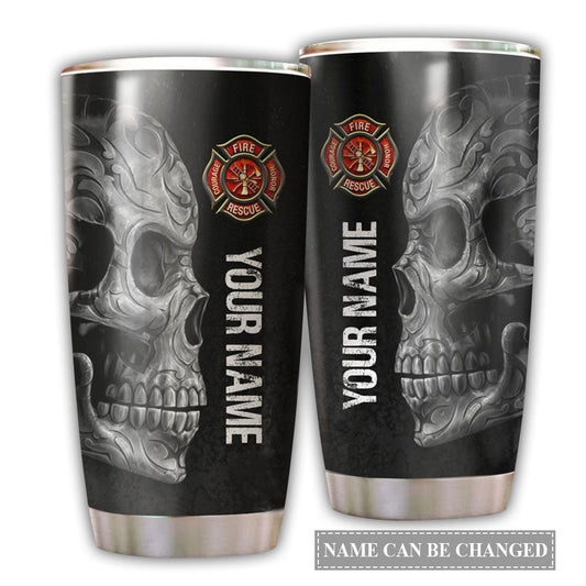 Skull Firefighter Personalized 20 Oz Tumbler