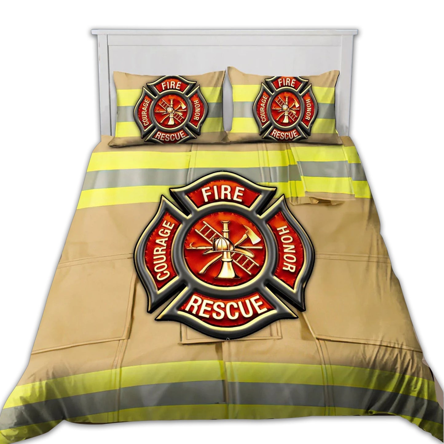 Strong Firefighter Coat Bedding Cover For Firefighter Bedroom Decor