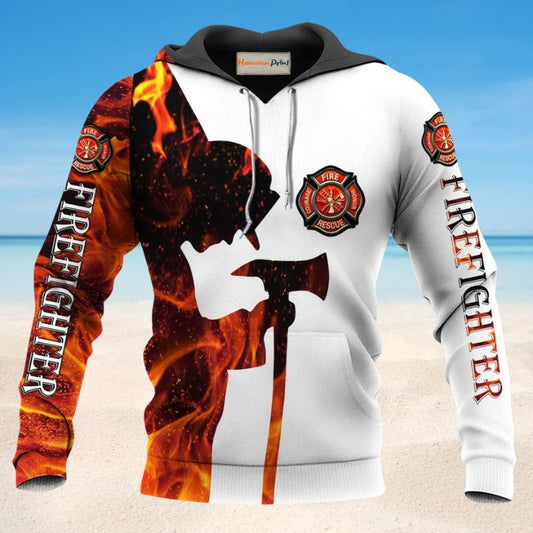 Firefighter Respect In Life - 3D Hoodie