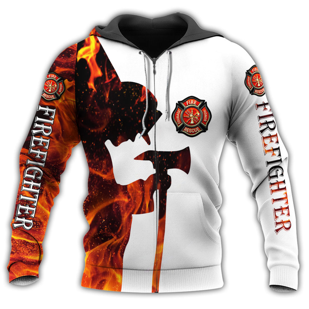 Firefighter Respect In Life - 3D Hoodie2