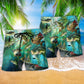 Fish More Worry Less Blue - Beach Short