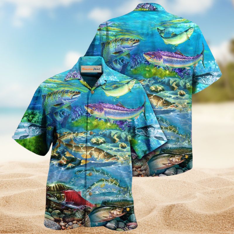 Fish Salmon Therapy Edition – Hawaiian Shirt