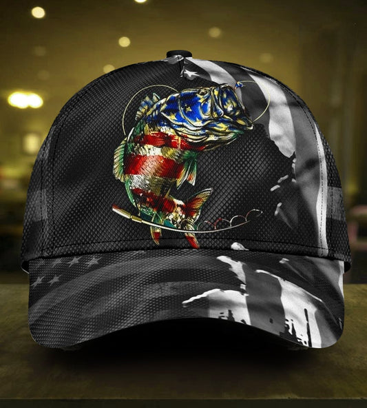 Fishing American Flag Outdoor Style – Classic Cap