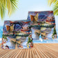 Fishing Christmas Gift Holiday Art – Beach Short