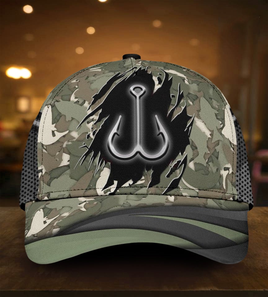 Fishing Camo Pattern Outdoor Style – Classic Cap
