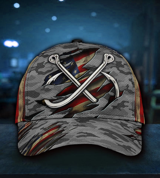 Fishing Camouflage Carbon Grey – Classic Cap