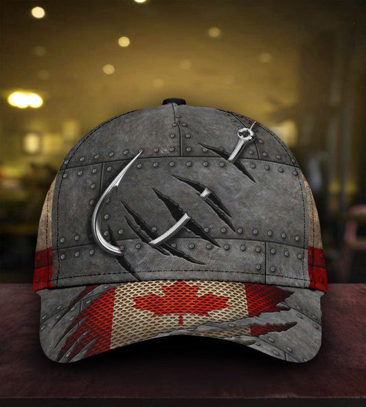 Fishing Canada Flag Outdoor Style – Classic Cap