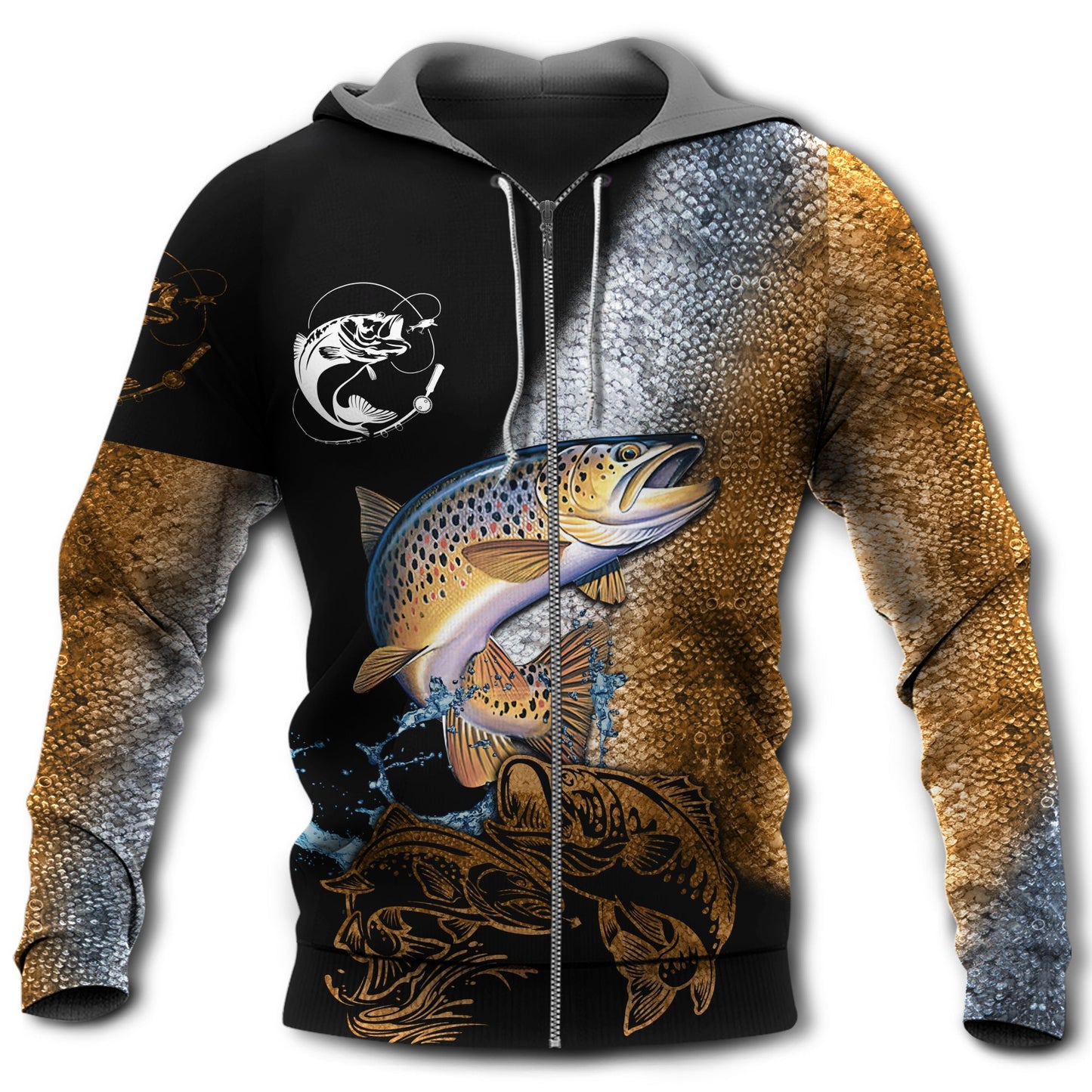 Fishing Favorite Hobby Black Style - 3D Hoodie