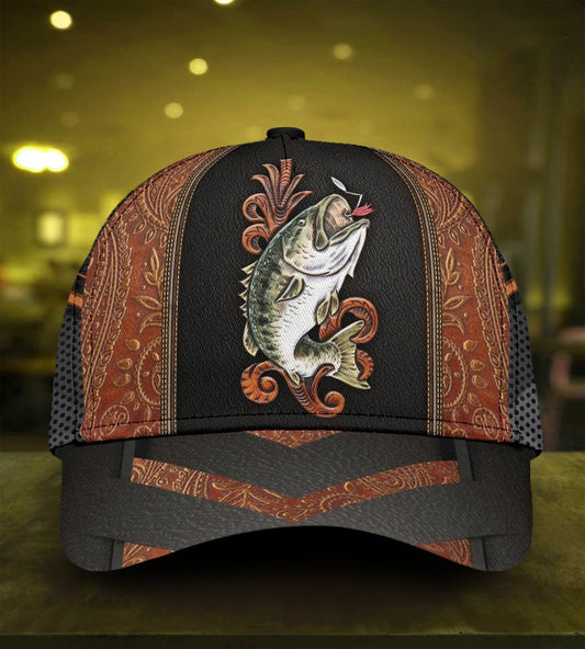 Fishing Leather Pattern Style – Classic Cap