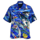 Fishing Love Ocean Blue Merry Christmas - Hawaiian Shirt