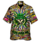 Fishing Just A Man Loves Fishing Skull Cool - Hawaiian Shirt - Reefox