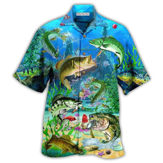 Hawaiian Shirt / Adults / S Fishing Real Men Do Fishing Blue Ocean - Hawaiian Shirt - Reefox