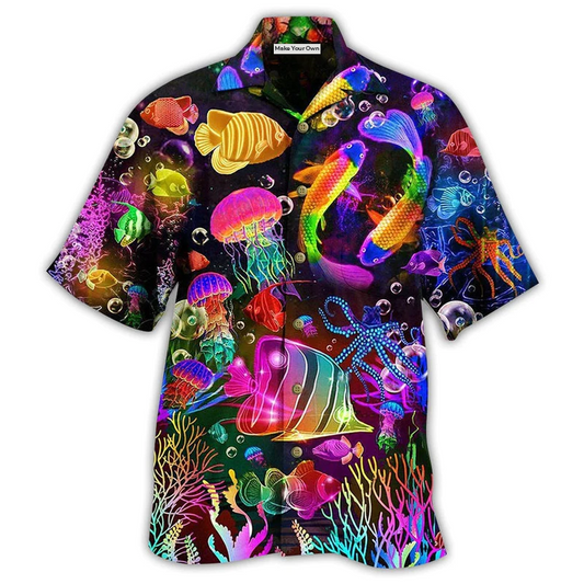 Hawaiian Shirt / Adults / S Fish Rainbow Lovely Style - Hawaiian Shirt - Reefox