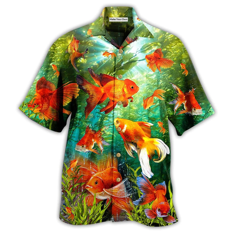 Hawaiian Shirt / Adults / S Fish Goldfish Beautiful Love It - Hawaiian Shirt - Reefox