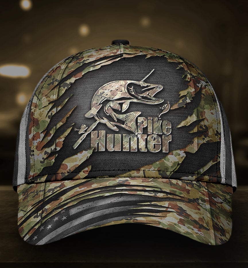 Fishing Pike Hunter Hunting Classic Cap