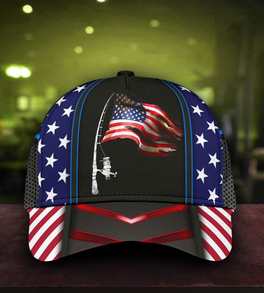 Fishing Proud American Flag – Classic Cap
