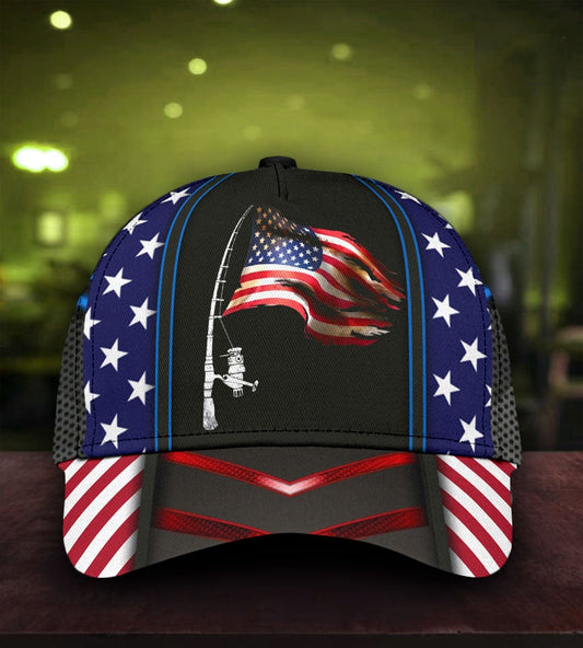 Fishing Proud American Flag – Classic Cap