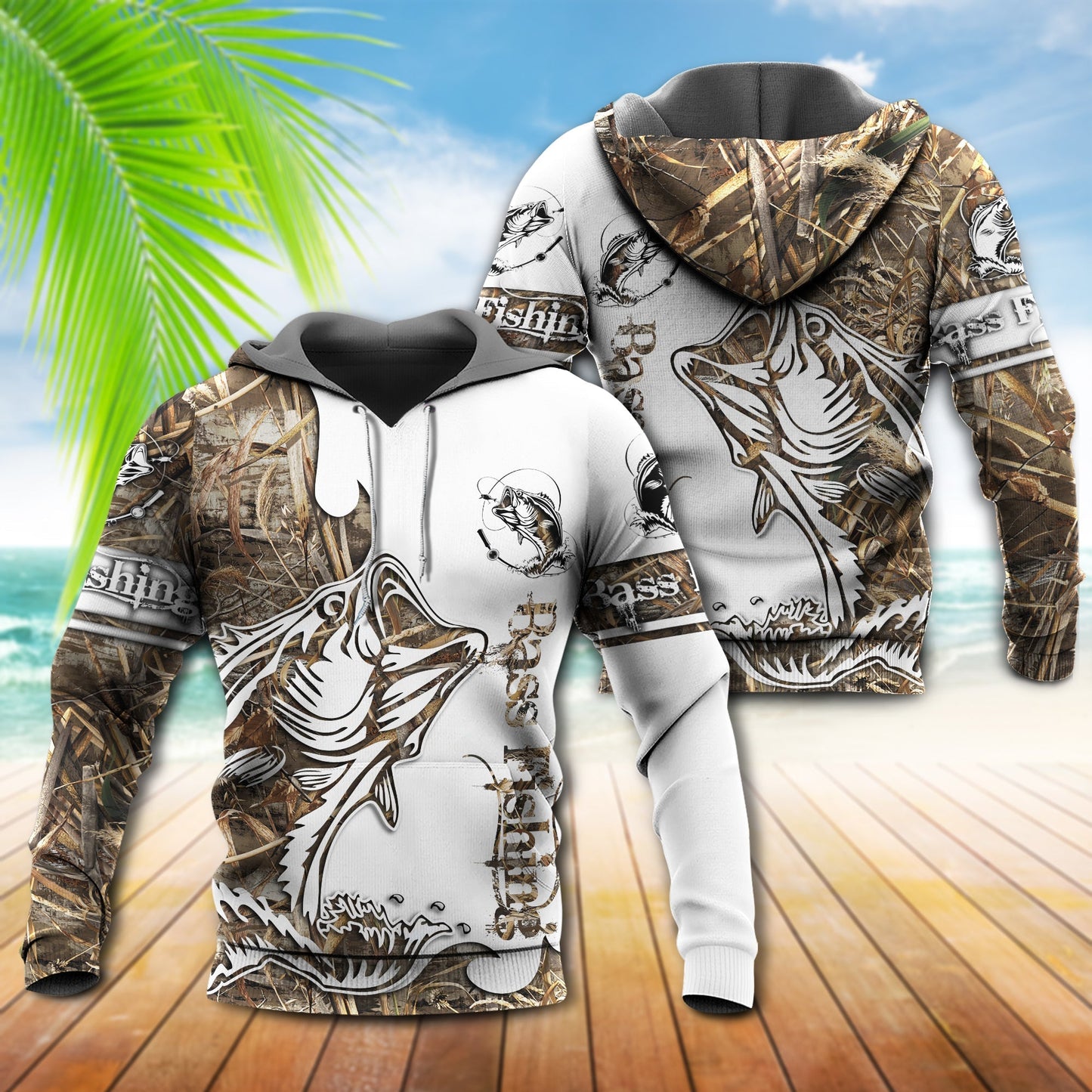 Fishing Sport Camo Style - 3D Hoodie