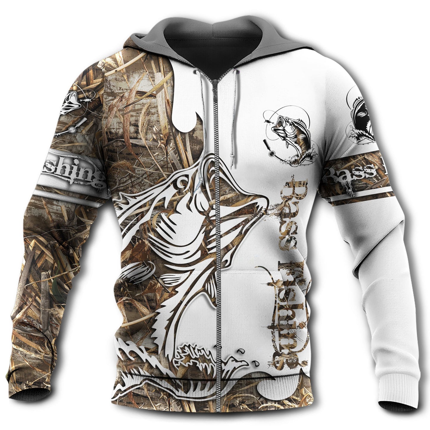 Fishing Sport Camo Style - 3D Hoodie