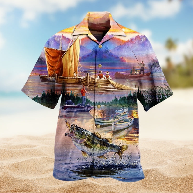 Fishing Under Sunset Limited Edition – Hawaiian Shirt