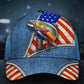 Fishing Zipper American Flag – Classic Cap