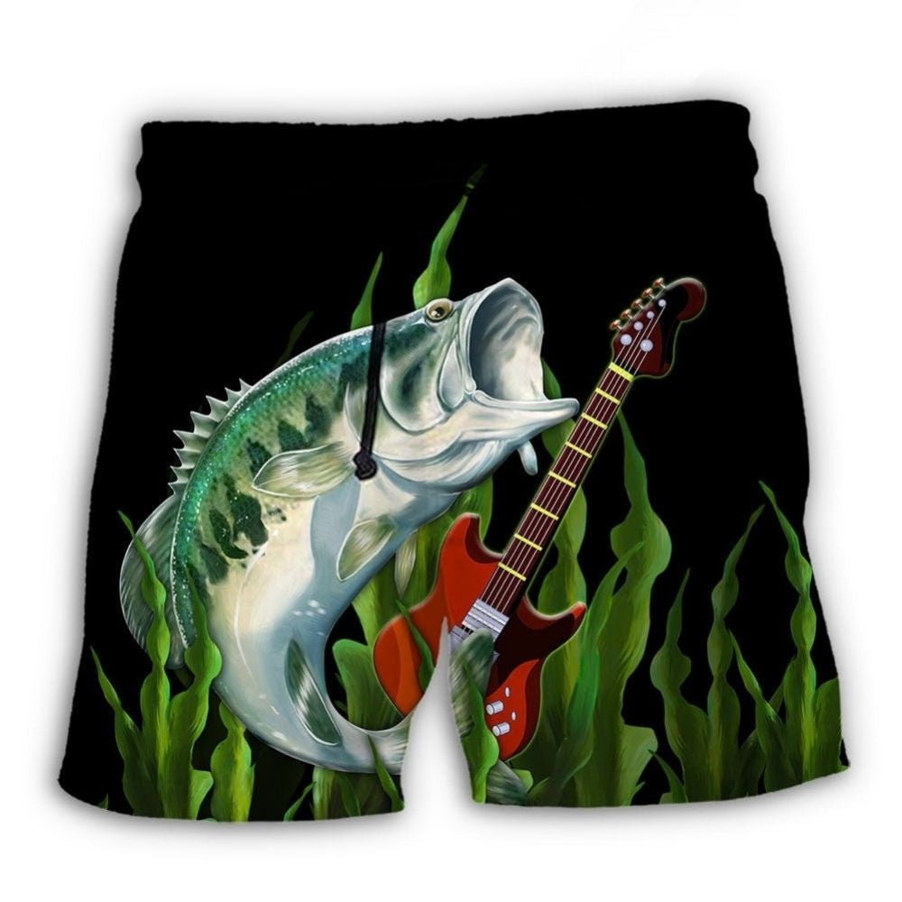 Fishing And Guitar Lover - Beach Short
